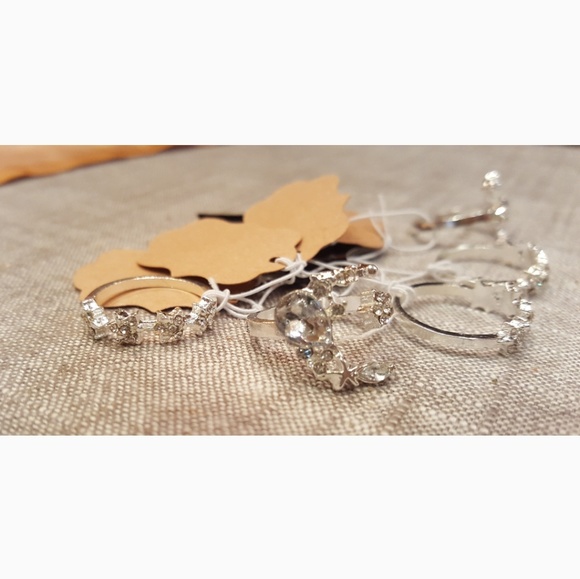 5 Boho chic crystal r6ing set - Picture 6 of 7